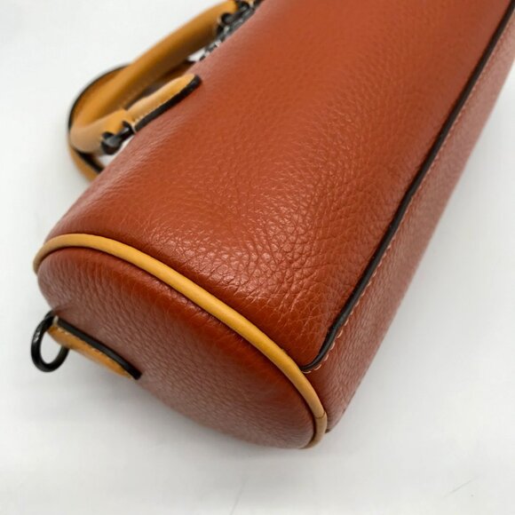 Coach Orange Pebbled Leather Lacey Crossbody Bag CB876 - Picture 7 of 11